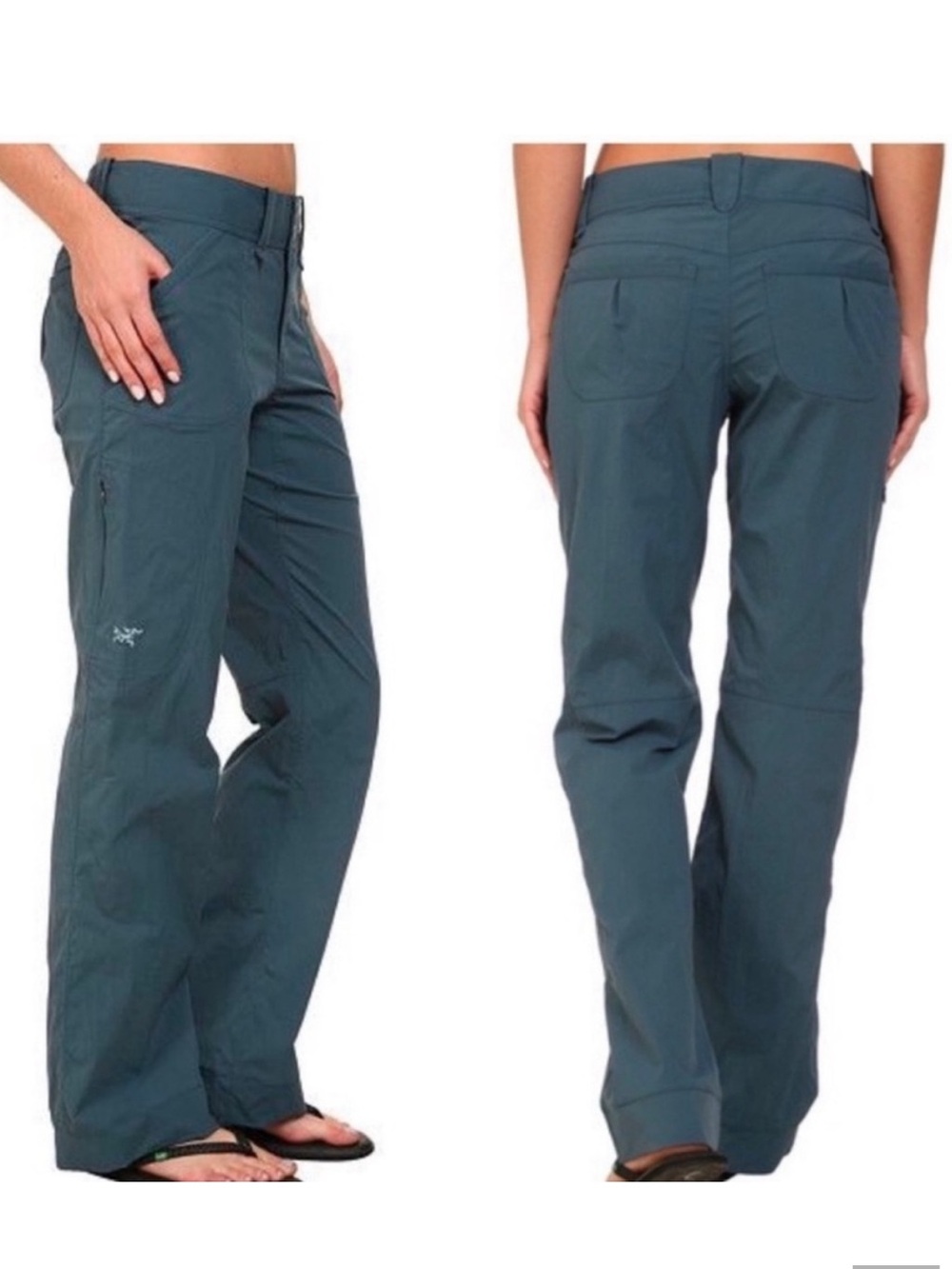 Arc'teryx | Women's Parapet pants in a lightweight Teal nylon Size 10- 32 inseam